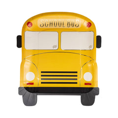 School Bus Shaped Paper Plate 8pk. - Pretty Day