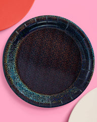Black Shimmer Plates 25pk. - Pretty Day