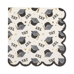 Yay Graduation Cap Pattern Napkin 18pk. - Pretty Day