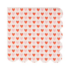 Hearts Scalloped Cocktail Napkin 24pk. - Pretty Day