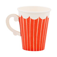 Christmas Striped cup with handle 8pk. - Pretty Day