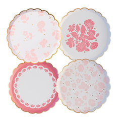 Petal Pink Elegant Floral Dessert Plates 8pk. - Pretty Day