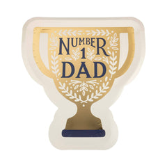 Number 1 Dad Trophy Plate 8pk. - Pretty Day