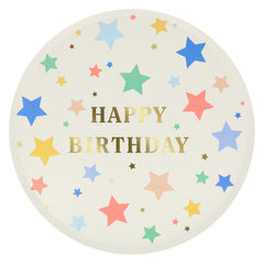 Happy Birthday Stars Large Plates - 8 pk - Pretty Day