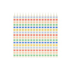 Multi Striped Birthday Candles - Pretty Day