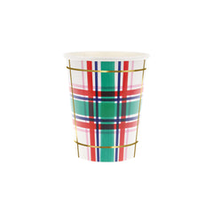 Christmas Tartan Cups 8pk. - Pretty Day