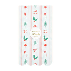 Festive Icon Stripes Guest Napkins 16pk. - Pretty Day