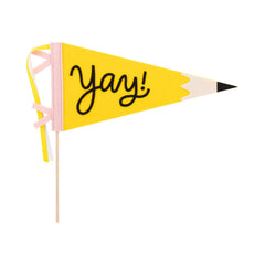 Yay Pencil Graduation Felt Pennant - Pretty Day