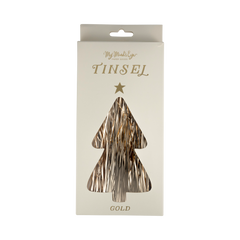 Gold Christmas Tree Tinsel - Pretty Day