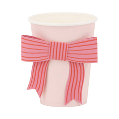 Striped Bow Party Cup 8pk. - Pretty Day