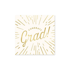 Foiled Congrats Grad Cocktail Napkin 18pk. - Pretty Day