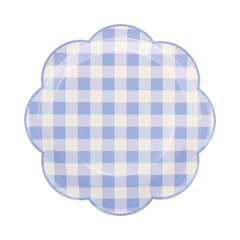 Blue Gingham Paper Plate 8pk. - Pretty Day