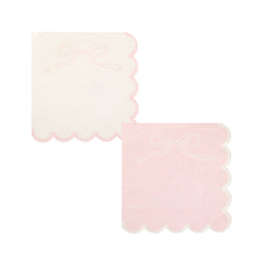 Pink Dainty Bows Cocktail Napkin 24pk. - Pretty Day