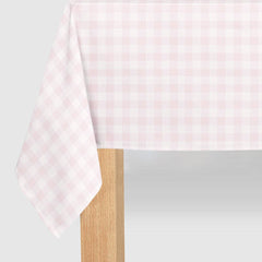 Pink Gingham Paper Tablecloth - Pretty Day