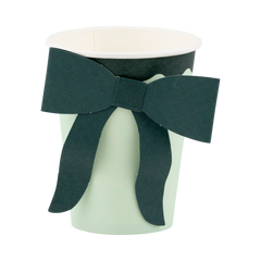 Mint and Green Bow Paper Cups - Pretty Day
