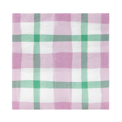 Lilac & Green Gingham Spring Napkins 20pk. - Pretty Day