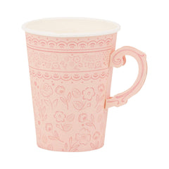 Pink Paper Tea Cups 8pk - Pretty Day