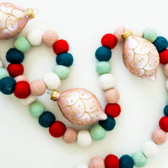 Christmas Wool Felt Ball Garland - Pretty Day