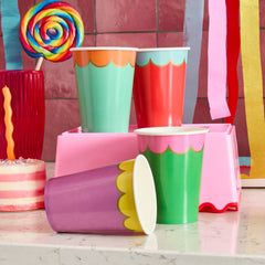 Premium Brights Paper Cups 8pk. - Pretty Day