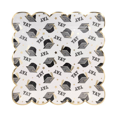 Yay Graduation Cap Pattern Plate 8pk. - Pretty Day