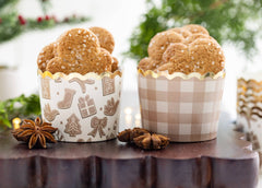 Foiled Gingerbread Plaid Baking Cup 5 oz 50pk. - Pretty Day