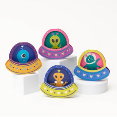 Alien Spaceship Valentines Class Card Set 28pk - Pretty Day