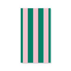 Pink & Green Cabana Stripe Paper Napkin 20ppk. - Pretty Day