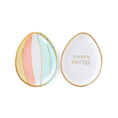 My Mind’s Eye - Happy Easter Egg Shaped Paper Plates - Pretty Day