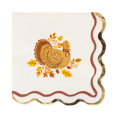 Harvest Turkey Cocktail Paper Napkins 18pk.