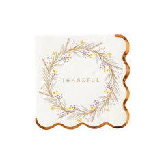 Thankful Wreath Napkin - 18 pk - Pretty Day