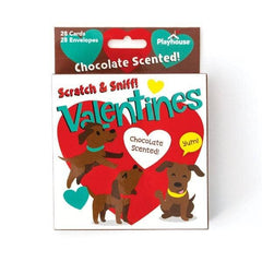 Chocolate Lab Scratch & Sniff Valentines 28pk. - Pretty Day
