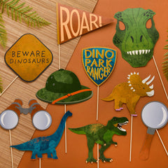 Hootyballoo by Club Green - Dinosaur Party Props - Pack of 10 - Pretty Day