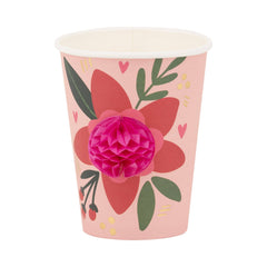 Floral Paper Honeycomb Cup 8pk. - Pretty Day