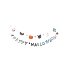 Happy Halloween Character Banner Set