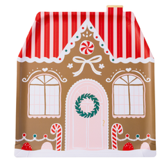 Sweet Gingerbread House Plates Large 8pk. - Pretty Day
