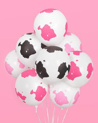 Pink Cow Print Balloons 24pk. - Pretty Day