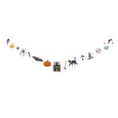 Collection of Halloween-themed icons on a white background