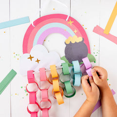 St Patrick's Day Rainbow Paper Chain Project - Pretty Day