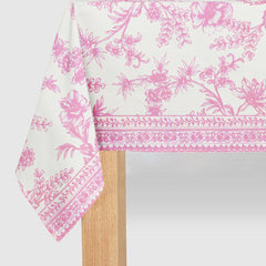 Pink Toile Paper Tablecloth - Pretty Day