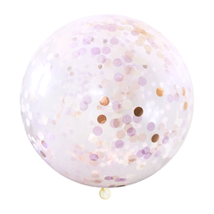 Jumbo Confetti Balloon - Lilac & Rose Gold: 36 inch - Pretty Day