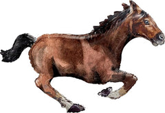 Galloping Brown Horse Jumbo Foil Balloon - Pretty Day