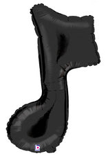 Black Single Music Note Jumbo Foil Balloon - Pretty Day