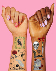 Romantic Horror Tats - 60 temporary tattoos - Pretty Day