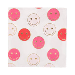 Foil Smiley Cocktail Napkin - Pretty Day