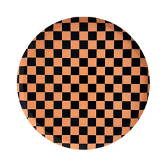 Orange and Black Halloween Checkered Dessert Plates - 8 Pk - Pretty Day