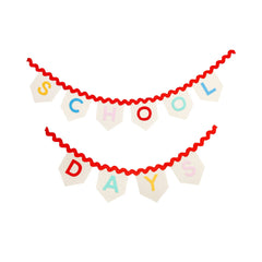 School Days Felt Banner - Pretty Day