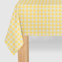 Yellow Gingham Paper Tablecloth - Pretty Day