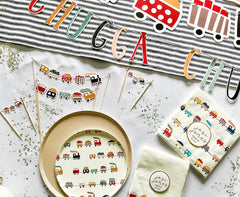 Josi James - Train Choo Choo Banner - Pretty Day