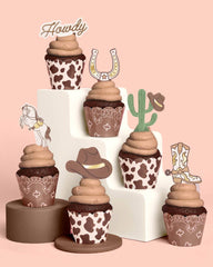 Saddle Up Cupcake Set - 24 sets of liners + toppers - Pretty Day
