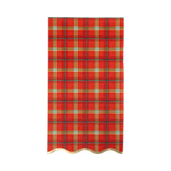 My Mind’s Eye - TIS1239 - Red Plaid Gold Foiled Scalloped Dinner Napkin - Pretty Day